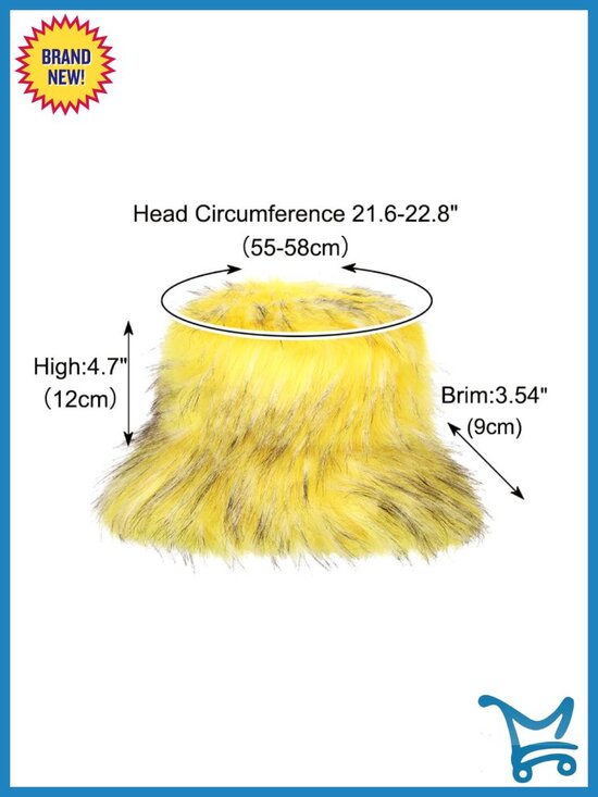 Faux Fur Bucket Hat for Winter Fluffy Warm Ladies Fisherman Cap main image 6